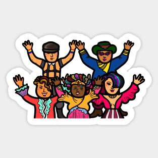 Group of gay pride lgbtq celebration freedom party. Sticker